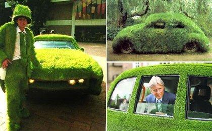 Машина из зелени